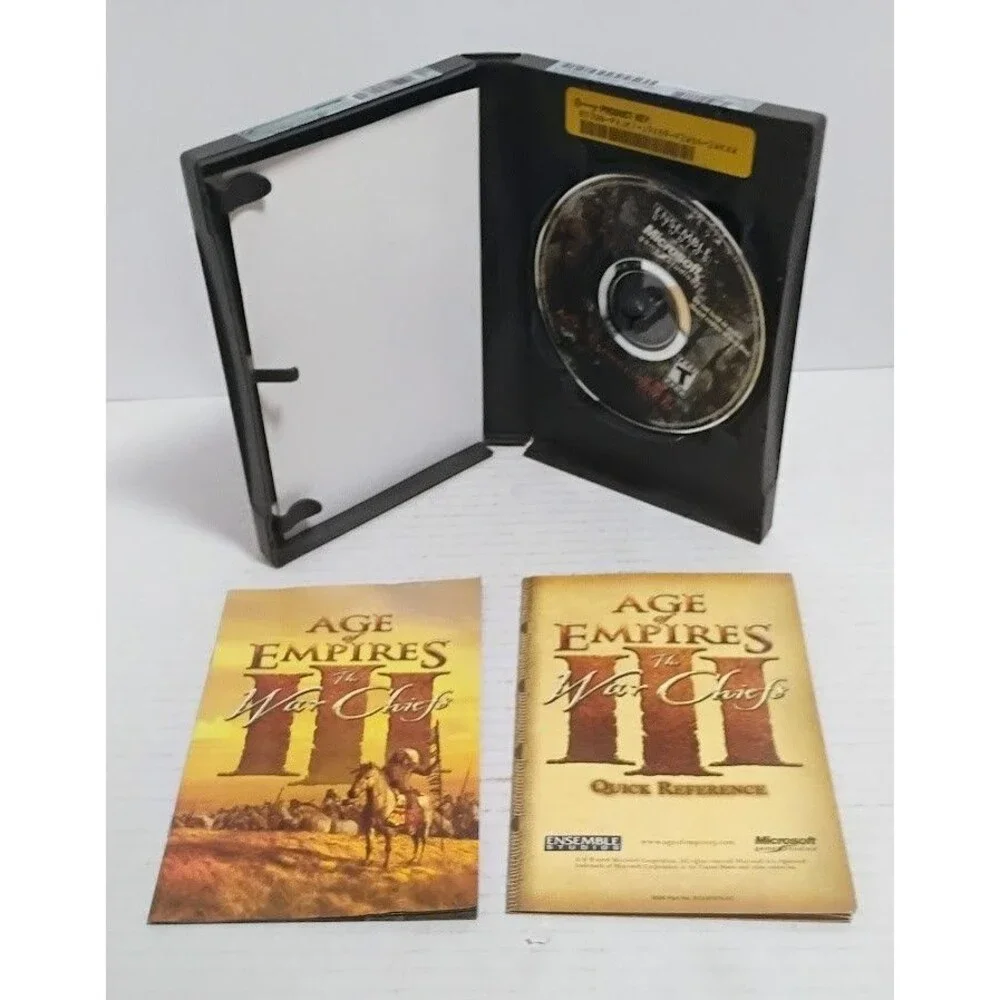 MICROSOFT GAME STUDIOS AGE OF EMPIRES III PC GAME LOT W 2 EXPANSION PACKS & KEYS
